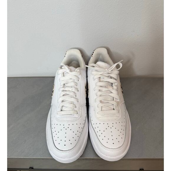 Womens Nike Court Vision Low Shoes White Leopard Print size 10 sneaker shoes - Picture 3 of 8
